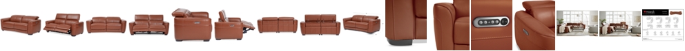 Macy's Lexanna 2-Pc. Leather Sofa with 2 Power Motion Recliners, Created for Macy's